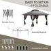13' X 13' Pop up Gazebo with Netting, UPF 50+ Instant Canopy Tent Shelter with Water/Sand Bags, Wheeled Carry Bag, for Outdoor, Garden, Parties, Light Gray