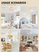 20" Caged Ceiling Fans with Lights, Gold Fandelier Ceiling Fan with Light, Boho Chandelier Fan Remote Control, 6 Speeds for Bedroom, Nursery, Living Room
