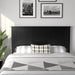 Flat Panel Headboard with Pre-Drilled Holes for Height Adjustment, Thickened Wooden Bed Backboard, Full Size, Black