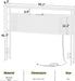 Full Size Headboard with Storage, Headboard with Outlet and RGB LED Light, Sturdy Head Board for Full Size Bed, Stable Headboards Only for Bedroom, Dorm Room, Guest Room, White