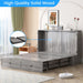 Murphy Bed Cabinet With Mattress Included Charcoal
