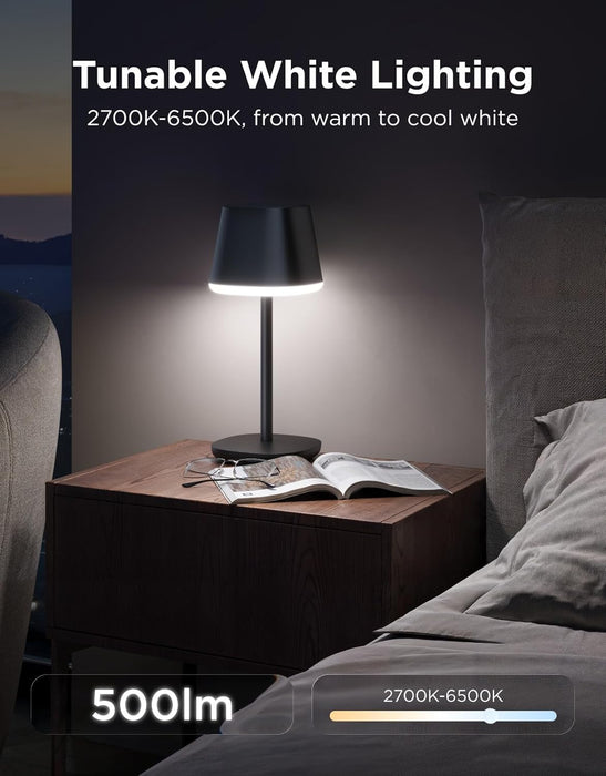 Rechargeable Cordless Table Lamp for Small Bedroom