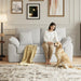 Beige TwoSeater Sofa For Compact Modern LivingRoom