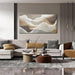 Large Abstract Wall Art Beige Wall Art White Canvas Art Print Modern Artwork for Bedroom Bathroom Living Room Office 24"X 48"