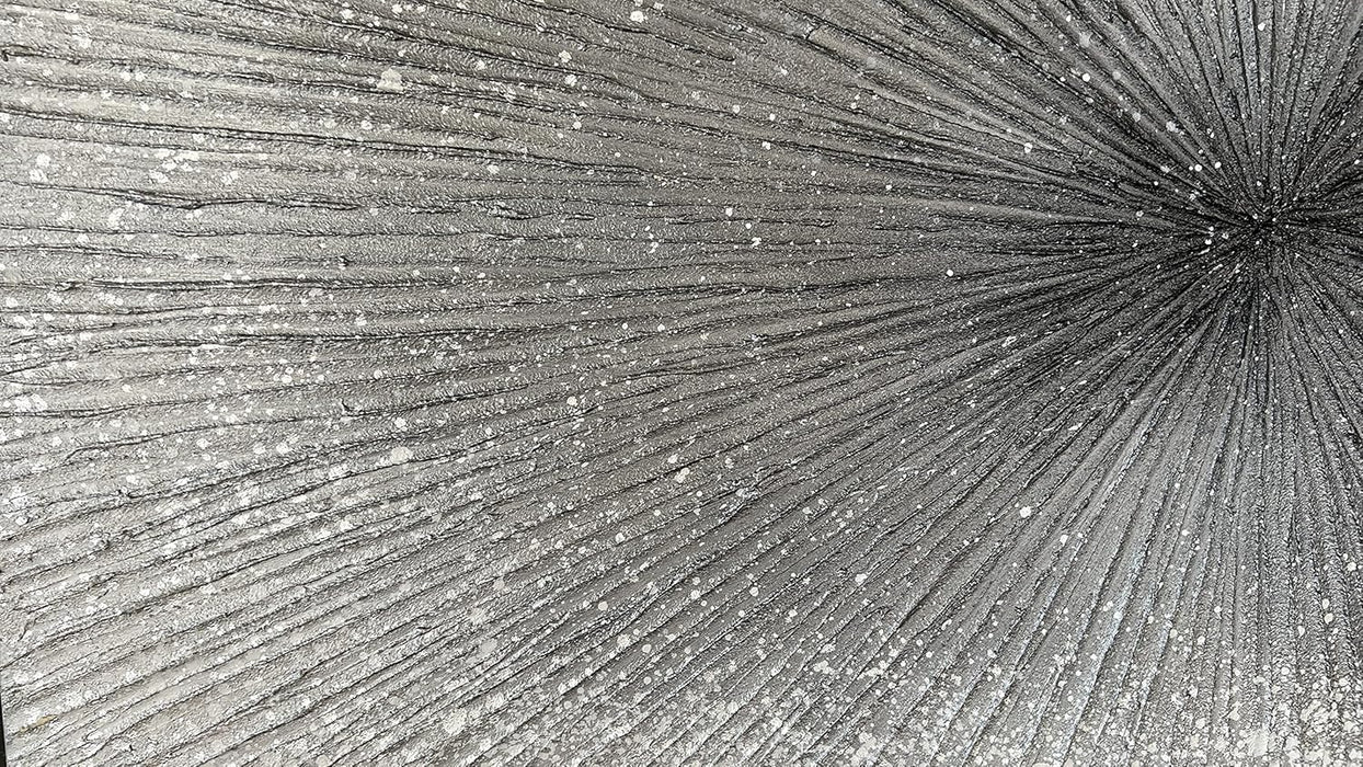 - 24X48 Inch Abstract Art Oil Paintings on Canvas Thick Silver Abstract Artwork Modern Home Decor Canvas Wall Art 24X48Inch