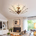 5 - Light Vintage Crystal Chandelier Modern Bronze Branche Ceiling Light Fixture Farmhouse for Kitchen Dining Room Living Room Bedroom Hallway Foyer
