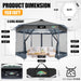 16x16 Pop Up Gazebo Weatherproof MosquitoNetting Shelter