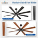 Large Ceiling Fan No Light: Modern 72 Inch 8 Blade Outdoor Ceiling Fans with Remote APP Control - Black Big Fan without Light Indoor Reversible 6 Speed Quiet DC Motor