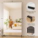Full Length Stand Mirror on Wheels, Rect, 71X40 In