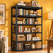 Metal Book Shelf Adjustable Heavy Duty Bookshelf with Tool-Free Assembly