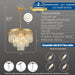 Luxurious Gold Crystal Chandelier Dining Room Tiered