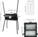 Portable Charcoal Grill with Thermometer, Double-Sided Smoker Grill for Outdoor Patio Backyard Camping and Parties