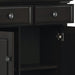 36 Inch Hickory Brown Storage Cabinet With Drawers