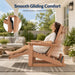 Adirondack Glider Chairs Set of 2,With Retractable Ottoman,Adjustable Back