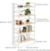 White Foldable Bookshelf 5 Tier Multifunction Organizer