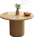 47 Inch round Dining Table, Farmhouse Fluted Dining Kitchen Table, Modern Wood Small Circle Dining Table for Kitchen Living Room, Natural