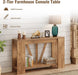Console Table for Entryway, 47 Inches Narrow Sofa Table behind the Couch, Farmhouse Wood Entry Table with Storage Shelves for Hallway Foyer Living Room, Rustic Wood Grain
