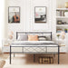 3-Piece Modern Bedroom Sets Include Full Bed Frame + 2 White Nightstands