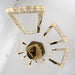 H158 Modern Chandelier 12 Rings Gold Chandelier Lighting Fixture High Ceiling Chandelier Suitable for Living Room Staircase Villa
