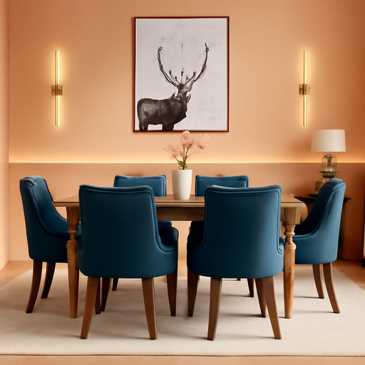 Wingback Tufted Dining Chairs Set of 4