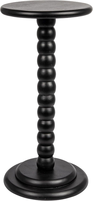 Stacked Pedestal Cocktail Side Table, Black