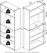 Jaya 5-Tier Book Shelf Set of 2, Adjustable Shelf, Black
