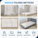 Folding Mattress, 4 Inch Trifold Mattress, Queen Size Folding Mattress for Indoor, Rv/Camper Van, Travel, Camping, Guest Room-Breathable Cover & Non-Slip Bottom