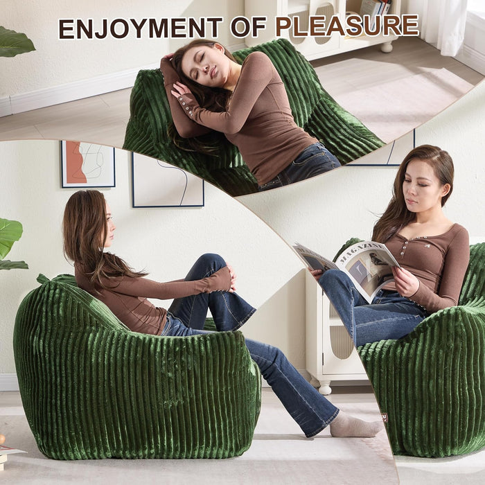 Giant Green HeavyDuty Orthopedic MemoryFoam BeanBagChair