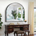 Arched Wall Mirror, 42"X42" Black Arched Mirror for Entryway Table