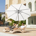 9FT Outdoor Patio Umbrella, Market Umbrella, Creamy-White