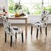 Upholstered Dining Chairs Set of 2, Tufted Fabric Kitchen Chairs W/Padded Seat & Rubber Wood Legs, Farmhouse Accent Chairs W/Patterns, Armless Dining Room Chairs for Restaurant, Living Room