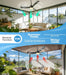 36 Inch Plug-In Ceiling Fan Light with Remote Control,Gazebo Fan Light,3 Blade, Dimmable 3CCT LED, Reversible,Portable Hook Design With16Ft Cable for Bedroom Garage Tent Porch Kitchen