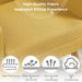 Yellow Compact Mid Century Upholstered Tufted Armchair