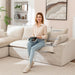 Beige 103Inch Boneless Cloudlike Modular Sectional Sofa
