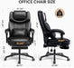 Executive Office Chair with Heat Massage, Footrest & Lumbar Support