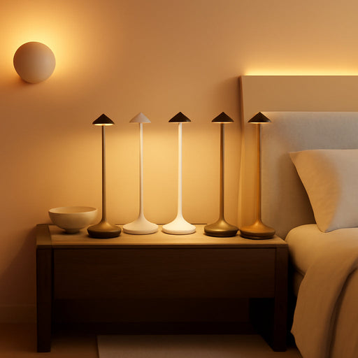 Pina Pro LED Table Lamp in Dark Grey, Indoor/Outdoor