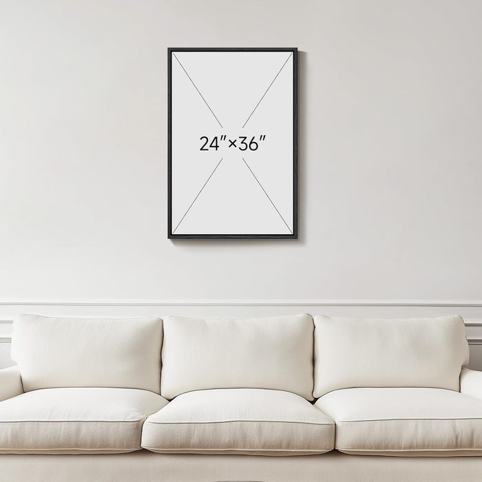 Framed African American Wall Art, Modern Black Woman Canvas Picture Prints, Black and White Portrait Black Art Decor for Living Room, Coffee Corner, Bedroom, Office, 24 X 36 In