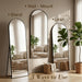 58"X18" Floor Mirror Full Length, Arched Full Length Mirror with Stand, Full Body Mirrors for Bedroom Living Room or Cloakroom Black