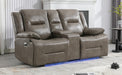 67" Brown Recliner Loveseat - Manual