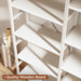 Triple 5 Tier Bookshelf, Bookcase with 14 Open Display Shelves, Wide Book Shelf Book Case for Home & Office, White