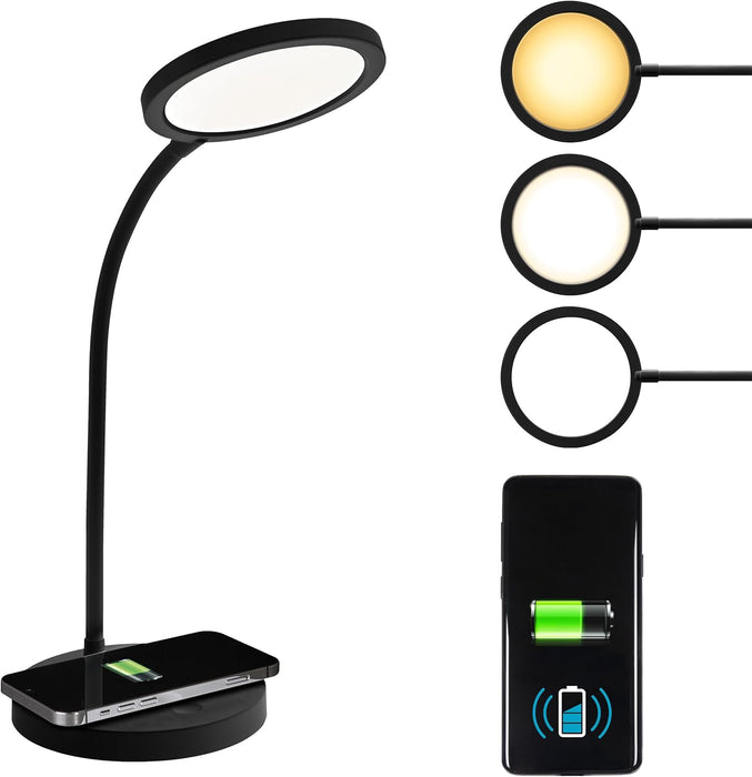 LED Workstation Lamp With Wireless Charging Adjustable