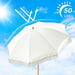 Outdoor Umbrella - Sun Protection, Rain Resistant, Windproof with Manual Open-Close Feature - Ideal for Beach, Camping, and Picnics