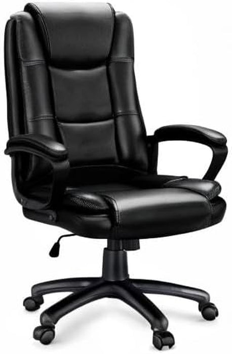 Home Office Chair, 400LBS Big and Tall Chair Heavy Duty Design, Ergonomic High Back Cushion Lumbar Back Support, Computer Desk Chair, Adjustable Executive Leather Chair with Armrest