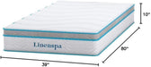 10 Inch Memory Foam and Spring Hybrid Mattress - Medium Feel - Bed in a Box - Quality Comfort and Adaptive Support - Breathable - Cooling - Perfect for a Guest Bedroom - Twin XL Size