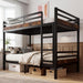 IndustrialGrade Black Metal Twin Bunk Bed Guardrails