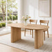 70.9" Oval Dining Table 6 Seater, Modern Kitchen Table, Natural