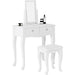 Makeup Vanity Table Set with 360° Rotation Mirror