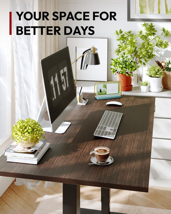 Solid Bamboo Dual Motor Standing Desk, 220 Lbs, 48×24