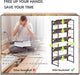 No Assembly 5 Tier Collapsible Book Shelves, 51.2" H X 23.6" W Folding Bookshelf Bookcase Open Industrial Foldable Shelf for Bedroom, Living Room, Home Office - Rustic Brown