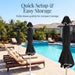 7.5Ft Patio Market Umbrella with Wavy Trim, Uv-Fade-Resistant 210G Canopy, Crank & Tilt, Wind Vent, Heavy-Duty Frame - Black